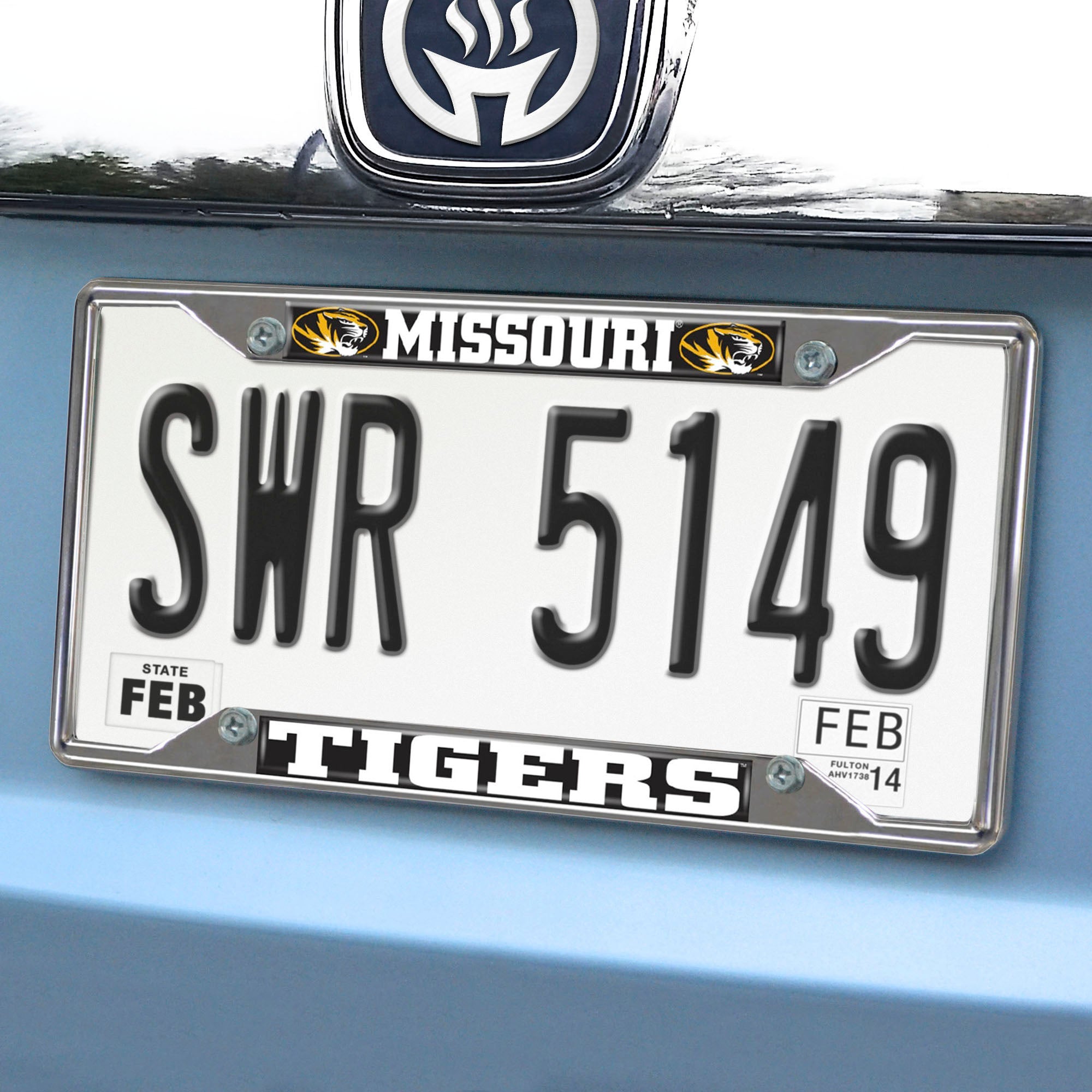 Fanmats Missouri Tigers Chrom Metall Nummernschild Rahmen, 6,25′′ x 12,25′′