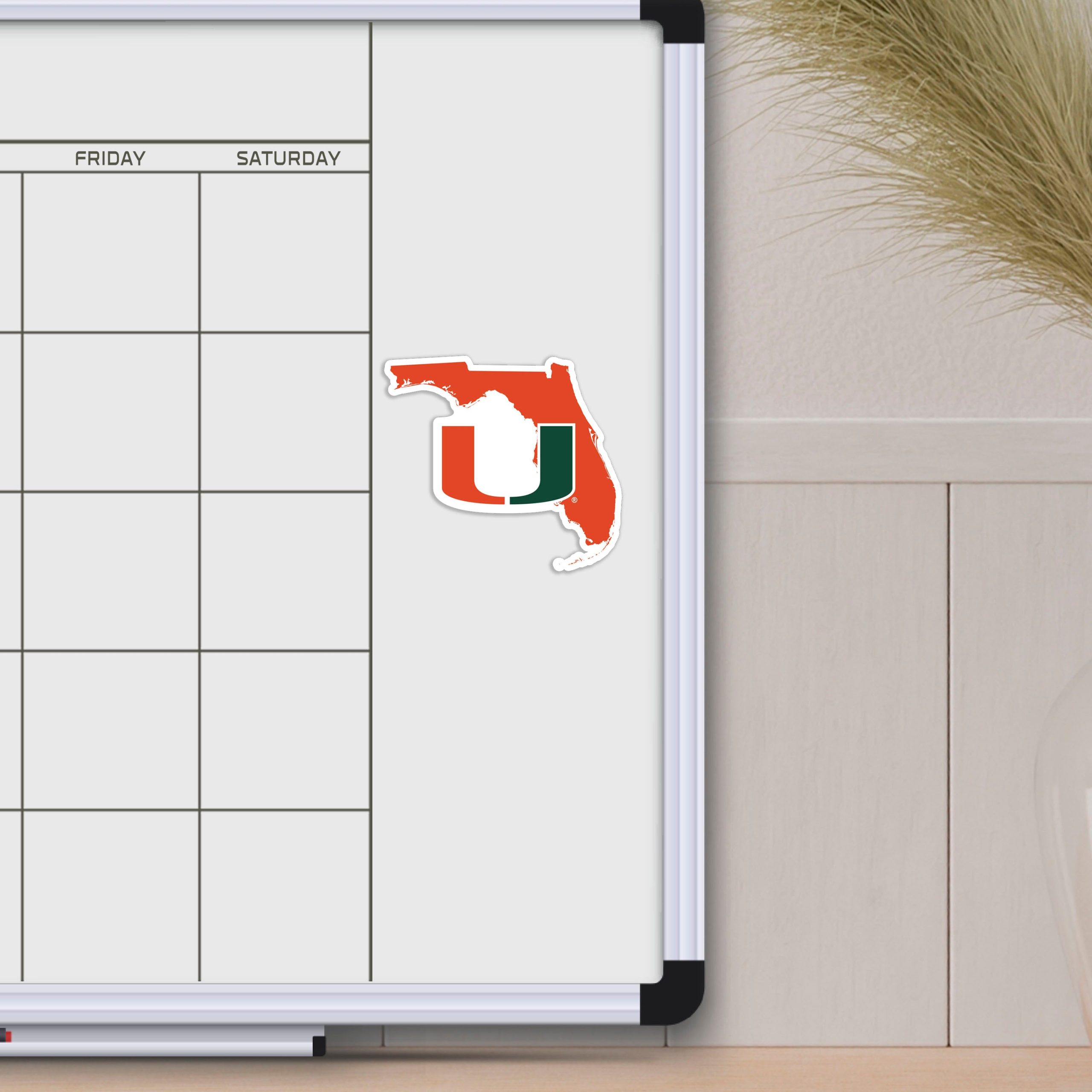 Fanmats Miami Hurricanes Team State Form Aufkleber