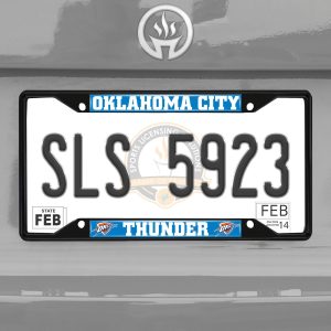 Fanmats Oklahoma City Thunder Metal License Plate Frame Schwarzer Abgang