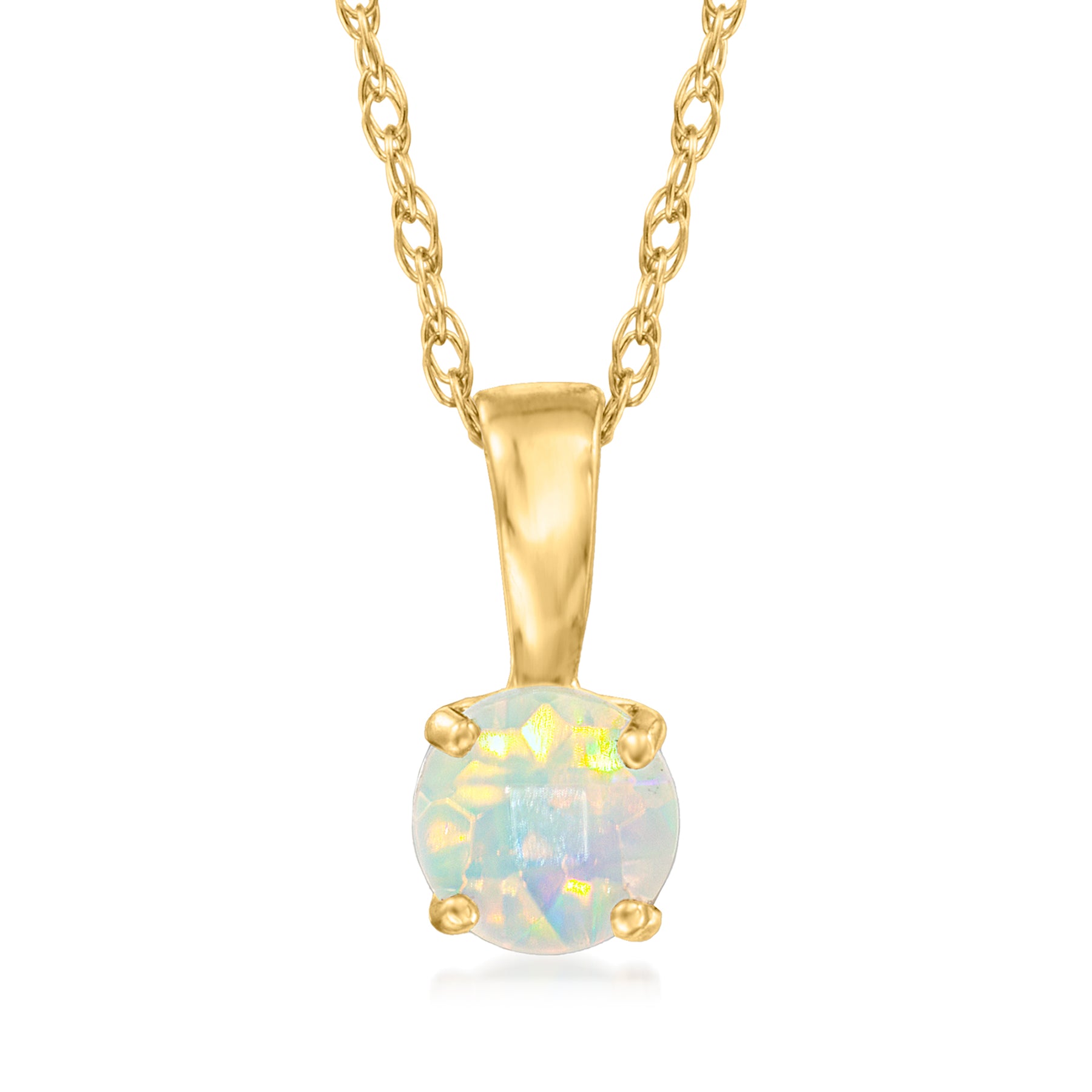 RS Pure Von Ross-Simons Opal Anhänger Halskette in 14kt Gelbgold