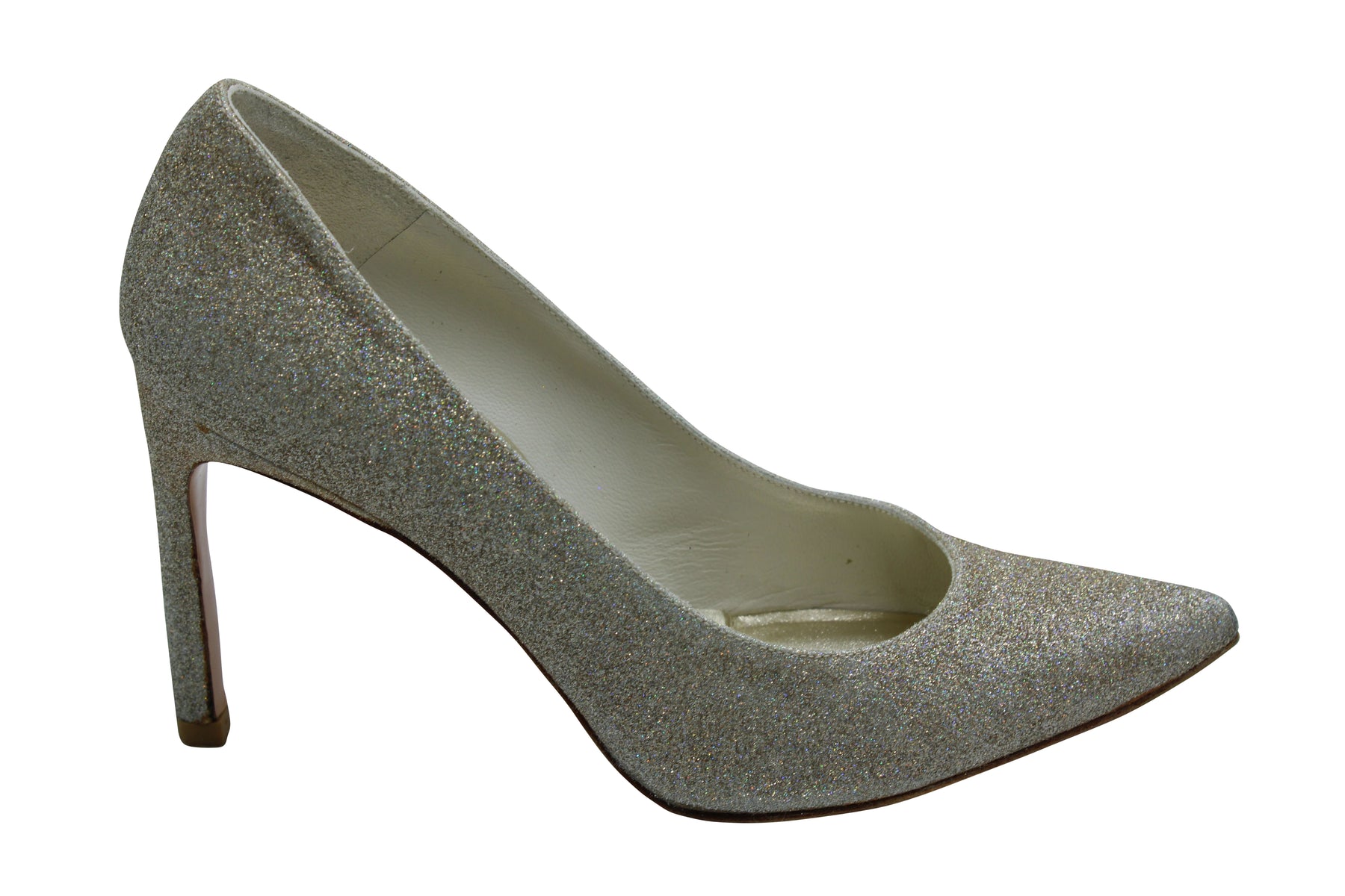 Stuart Weitzman Heist 95 Pumps aus glänzendem Leder in Gold