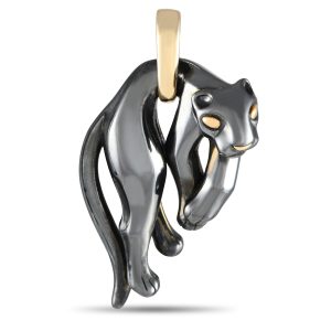 Cartier Panthre 18 Karat Gelbgold Hämatit Anhänger Ca07 -051424