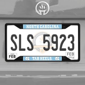 Fanmats North Carolina Tar Fersen Metall Kennzeichen Rahmen schwarz Finish