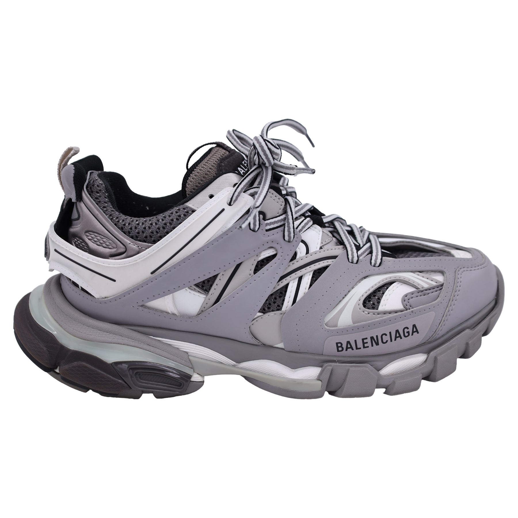 Balenciaga Sneaker aus grauem Polyurethan mit Schnürung