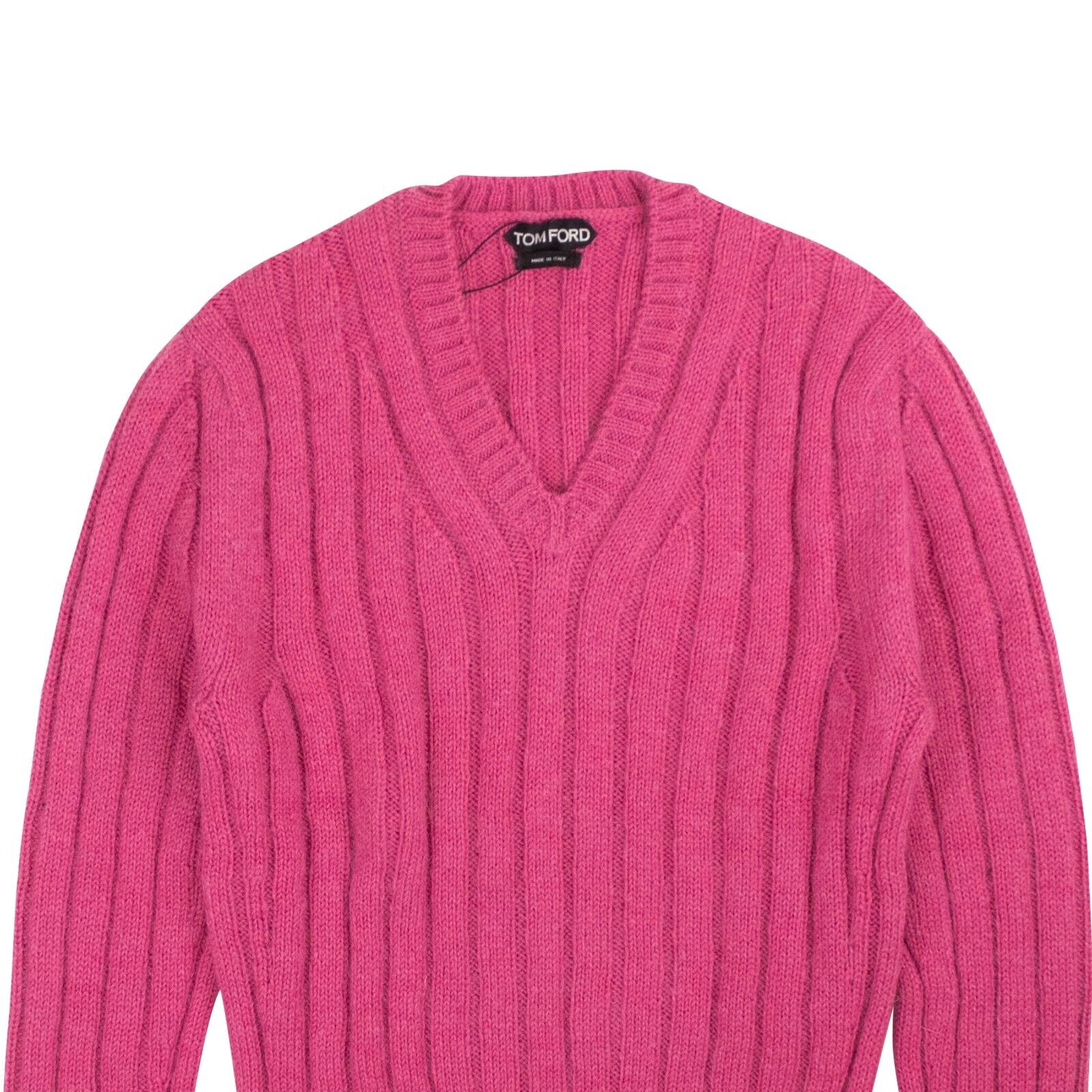 Dusty Rosa Strickpullover mit V-Ausschnitt