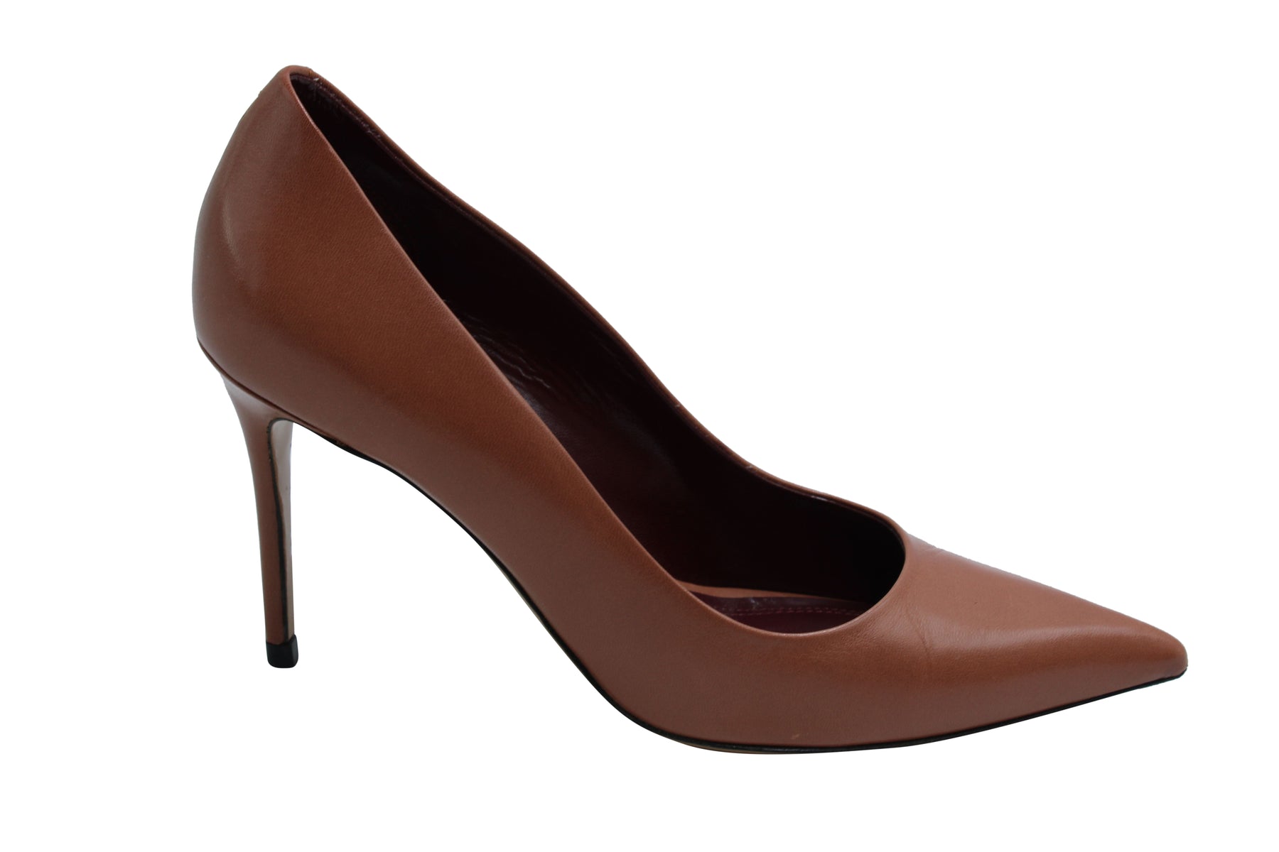 Celine Pumps aus braunem Leder mit Spitze