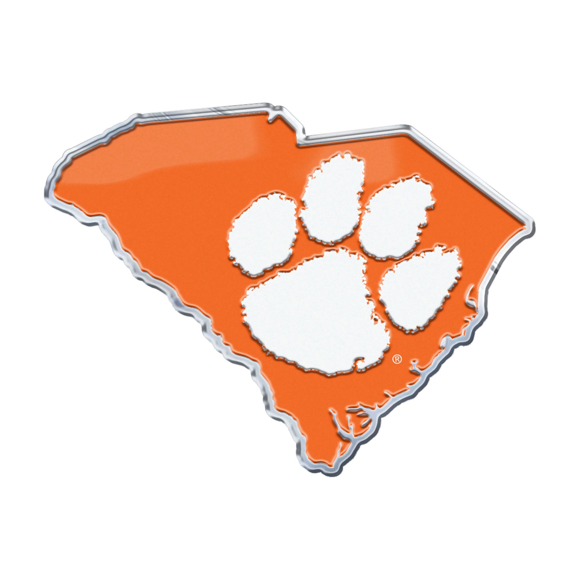 Fanmats Clemson Tigers Team State Aluminium geprägt Emblem