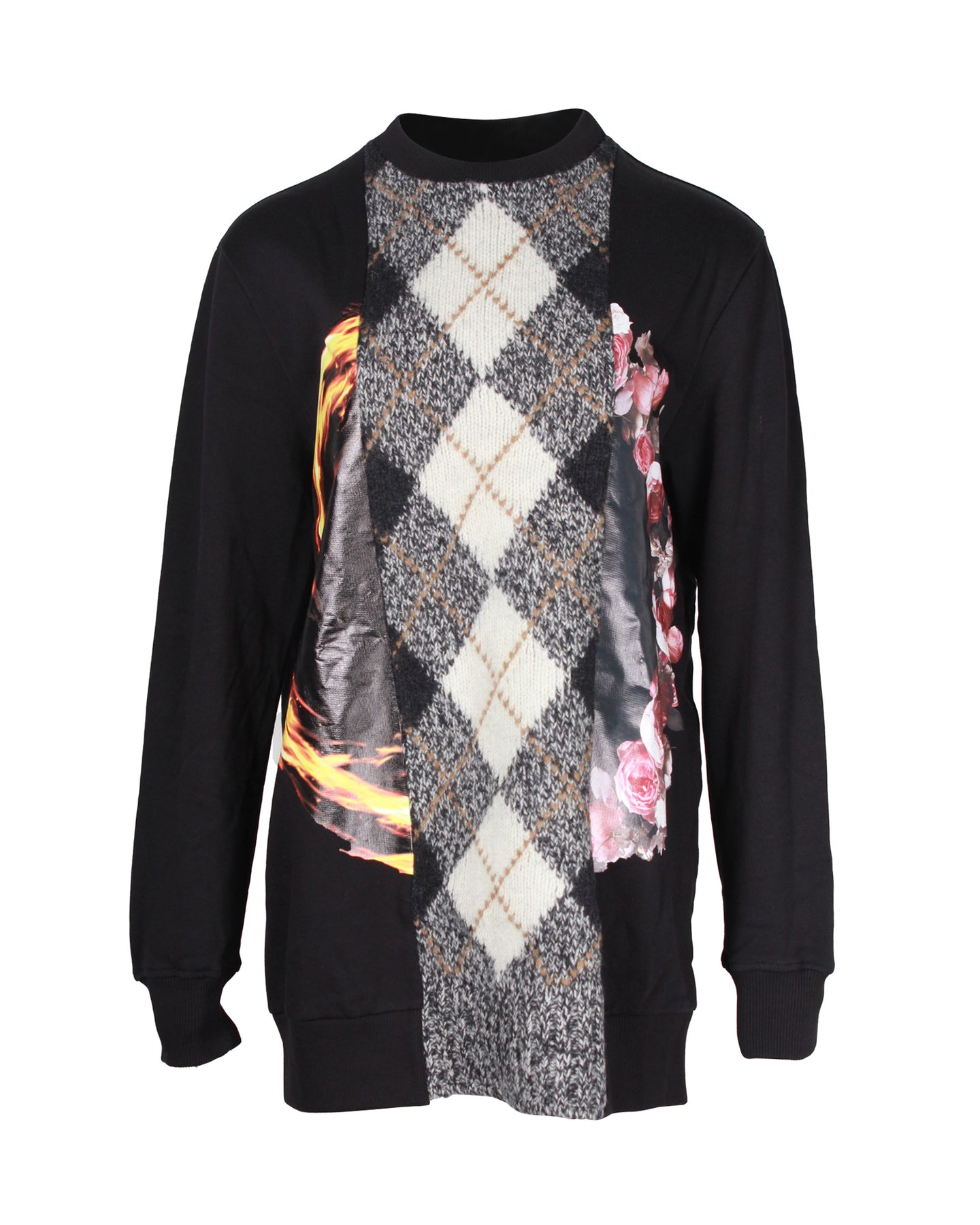 Givenchy Bedruckter Pullover aus schwarzer Baumwolle