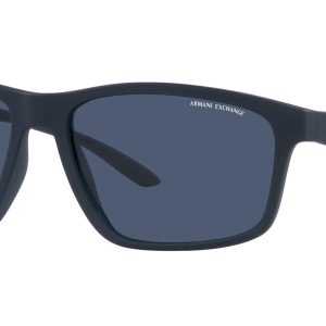 Armani Exchange 59mm matte blaue Sonnenbrille für Herren