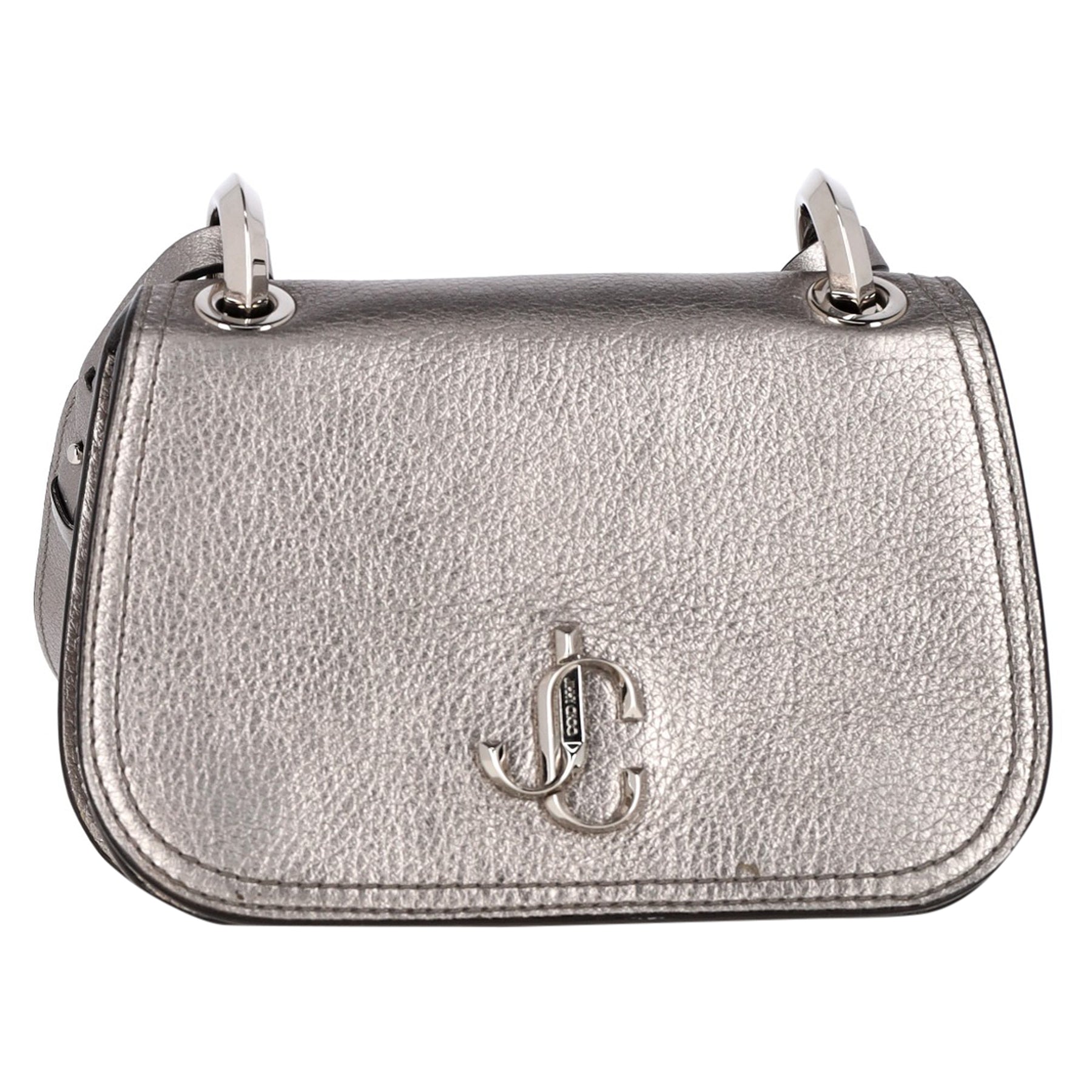 Jimmy Choo Varenne Umhängetasche aus silbernem Leder