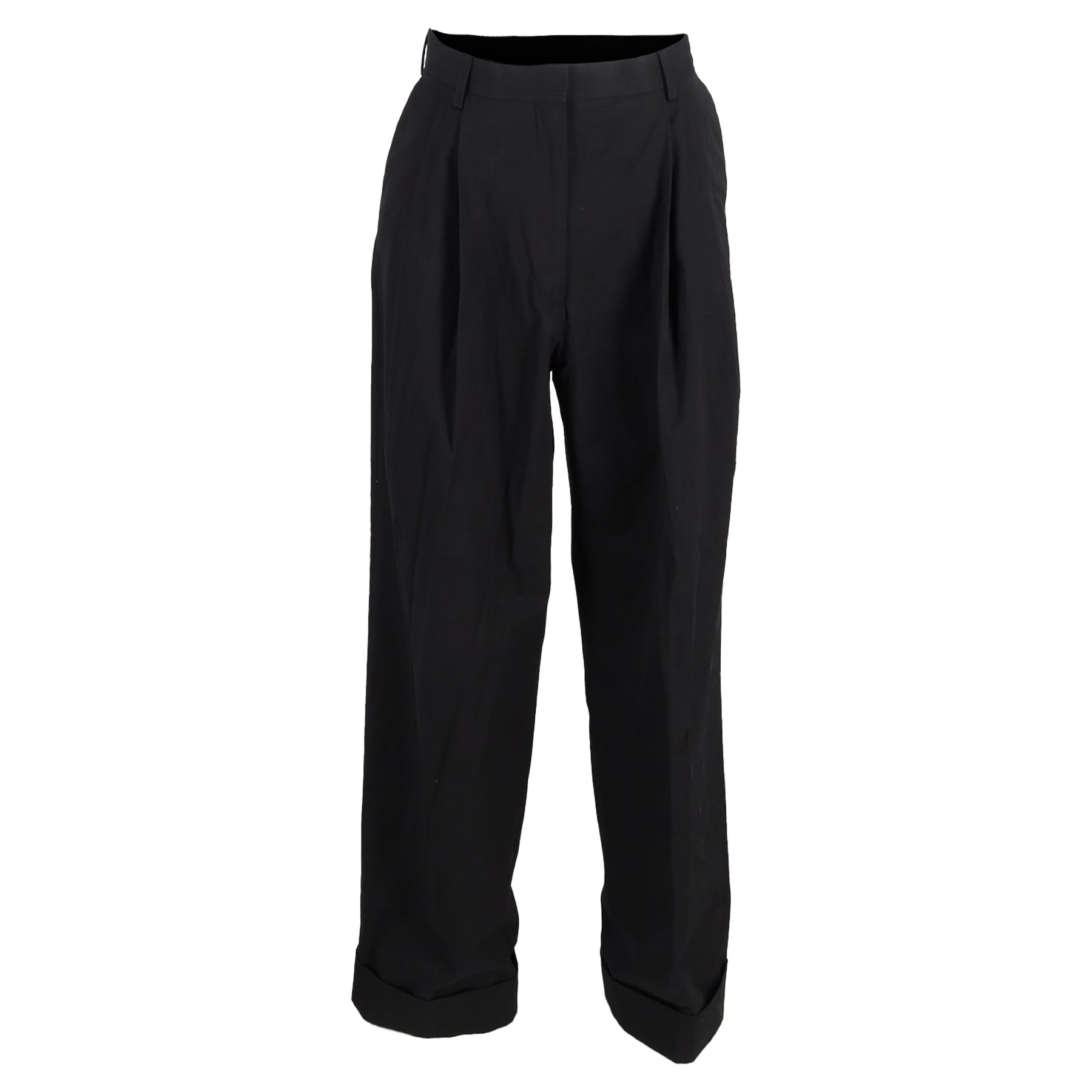 Dries Van Noten Hose mit weitem Bein in Schwarz