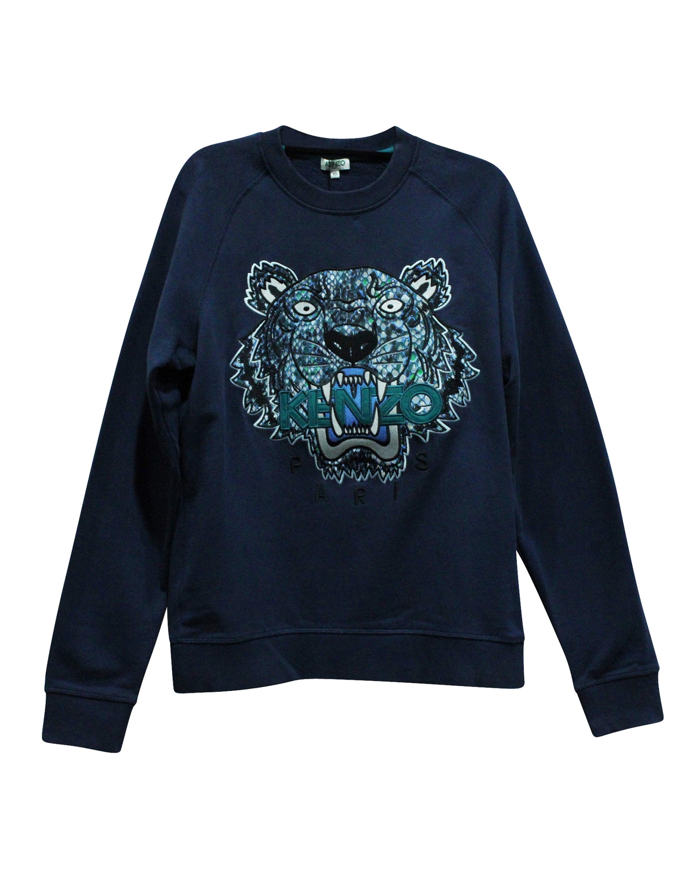 Kenzo Tiger Sweatshirt aus marineblauer Baumwolle