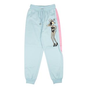 NWT MOSCHINO COUTURE Light blau Seite Streifen Hase Patch Hose