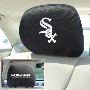 Fanmats Chicago weiße Sox bestickte Kopfstütze Abdeckung Set – 2 Stück