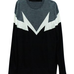 Neil Barrett Double Sonic Bolt Sweatshirt aus mehrfarbiger Wolle 7833165168700
