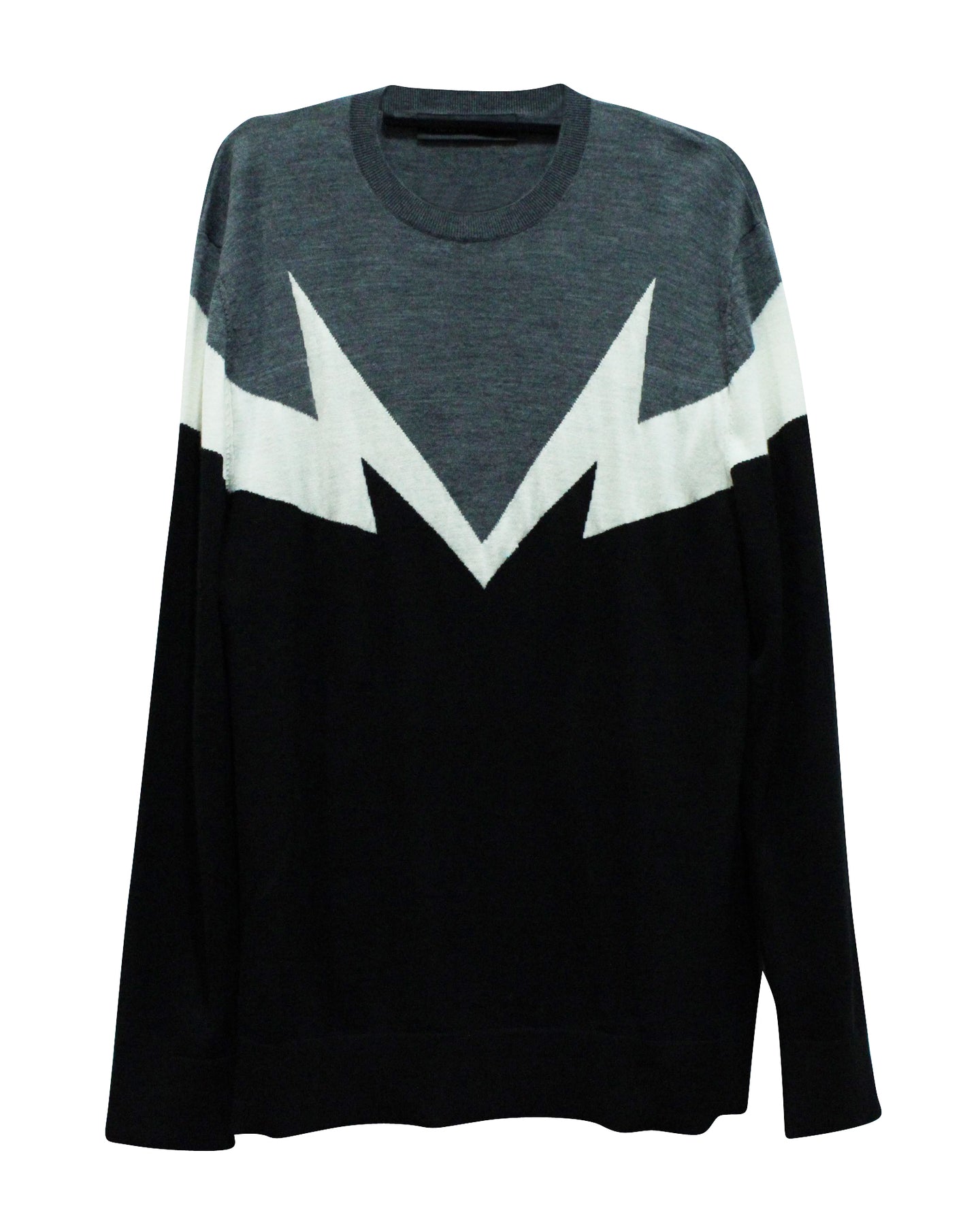 Neil Barrett Doppelter Sonic Bolt Sweatshirt aus mehrfarbiger Wolle
