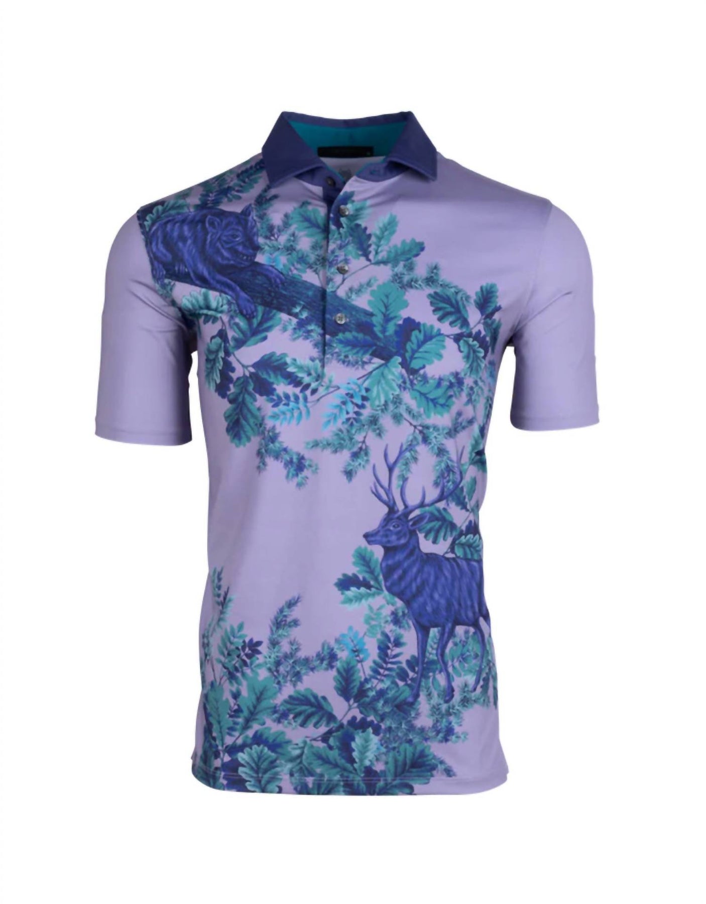 Verzauberter Wald-Polo in Thistle
