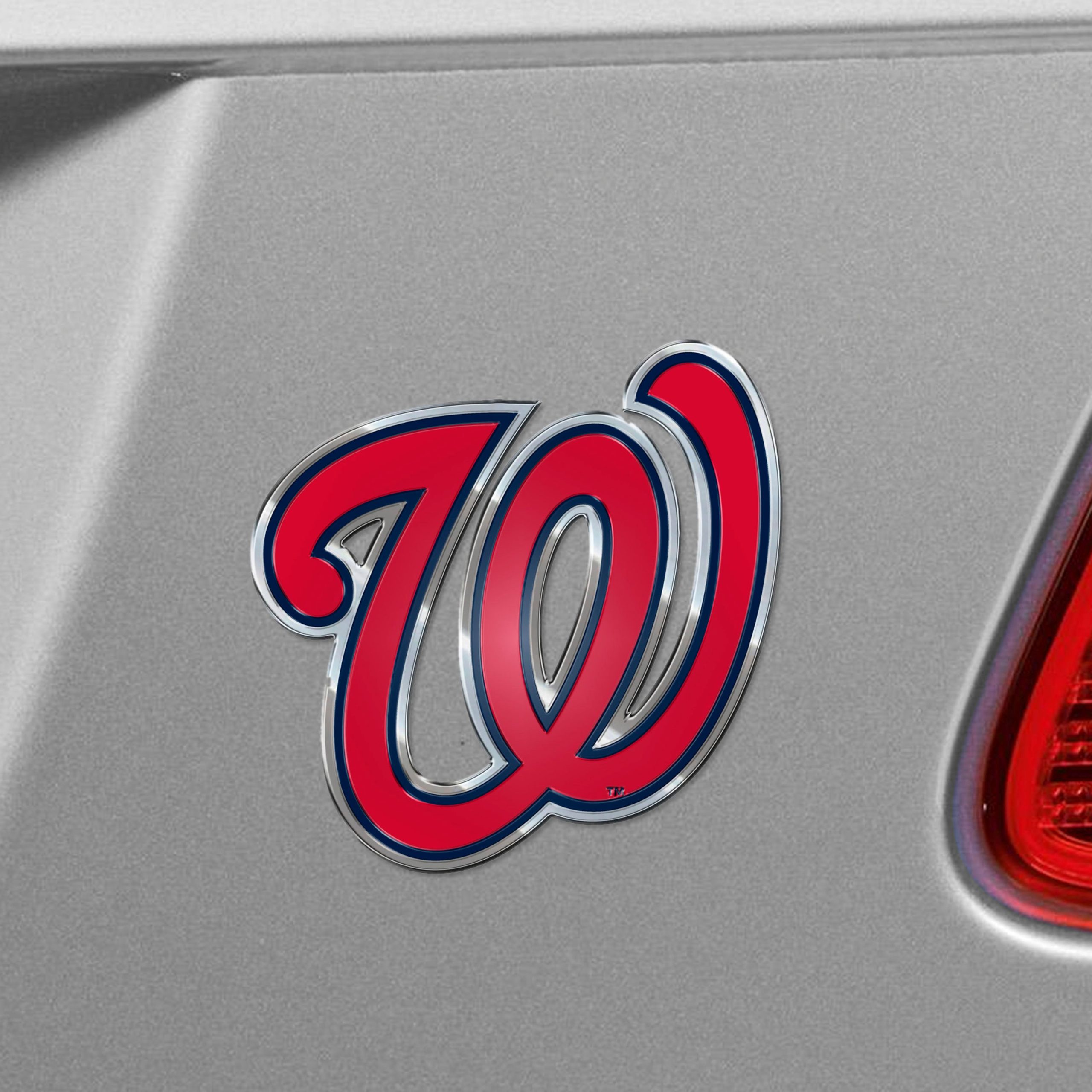 Fanmats Washington Nationals Heavy Duty Aluminium geprägte Farbe Emblem