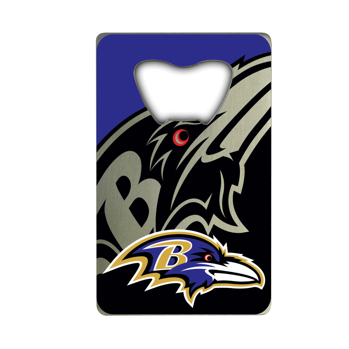 Fanmats Baltimore Ravens Kreditkarten-Stil Flaschenöffner - 2 "x 3,25"