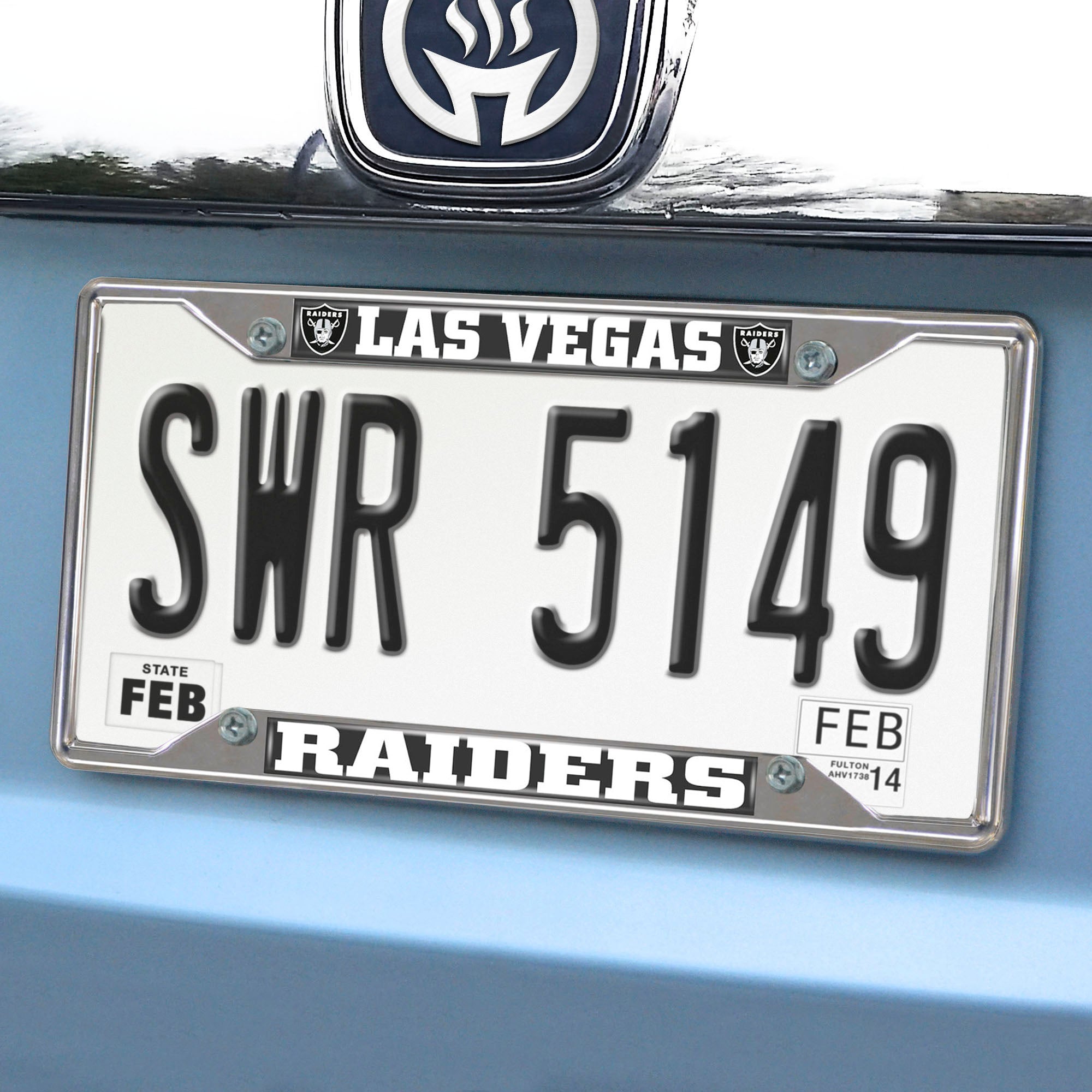 Fanmats Las Vegas Raiders Chrom Metall Nummernschild Rahmen, 6,25′′ x 12,25′′