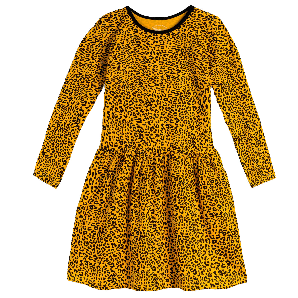 Mightly Mädchen Gold Leopard Kleid