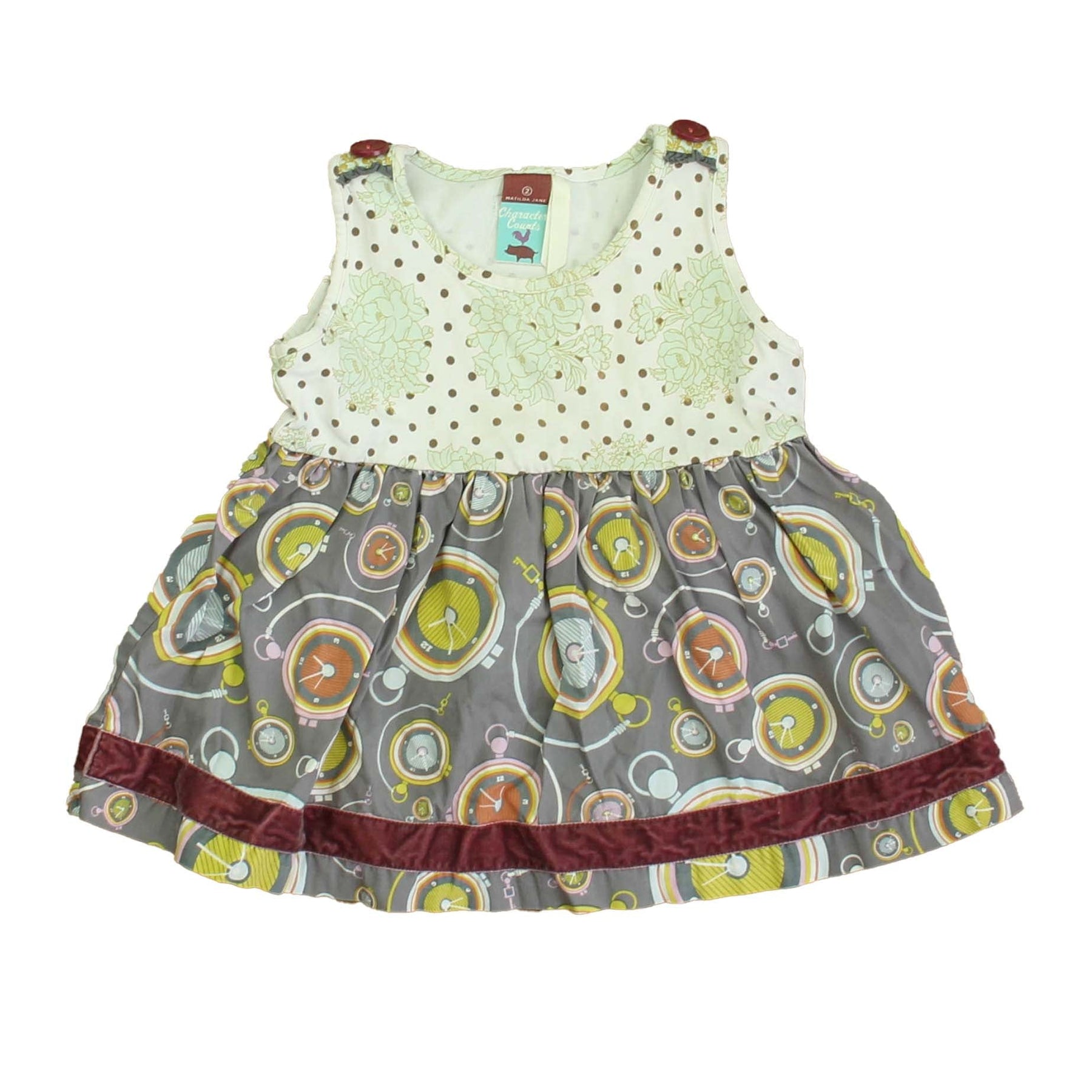 Matilda Jane Mädchen elfenbein-braun-grau Uhren Bluse 7805824204860