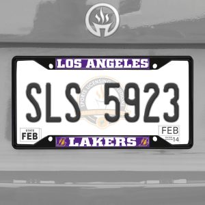 Fanmats Los Angeles Lakers Metal License Plate Frame Schwarzer Abgang