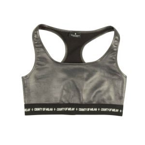 Marcelo Burlon Shiny Logo Band Sports Bra schwarz