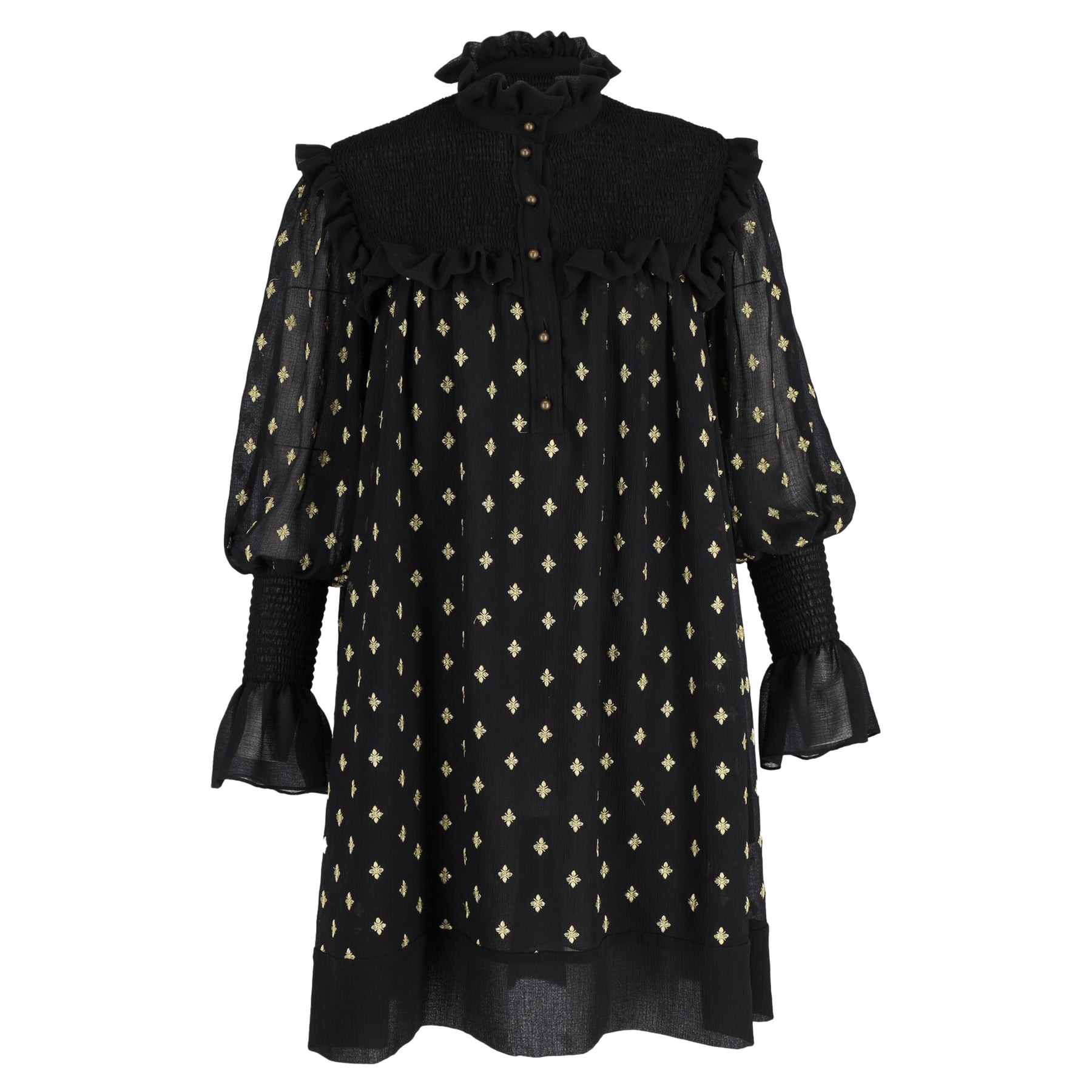Philosophy di Lorenzo Serafini Minikleid mit Rüschen aus schwarzem Polyester