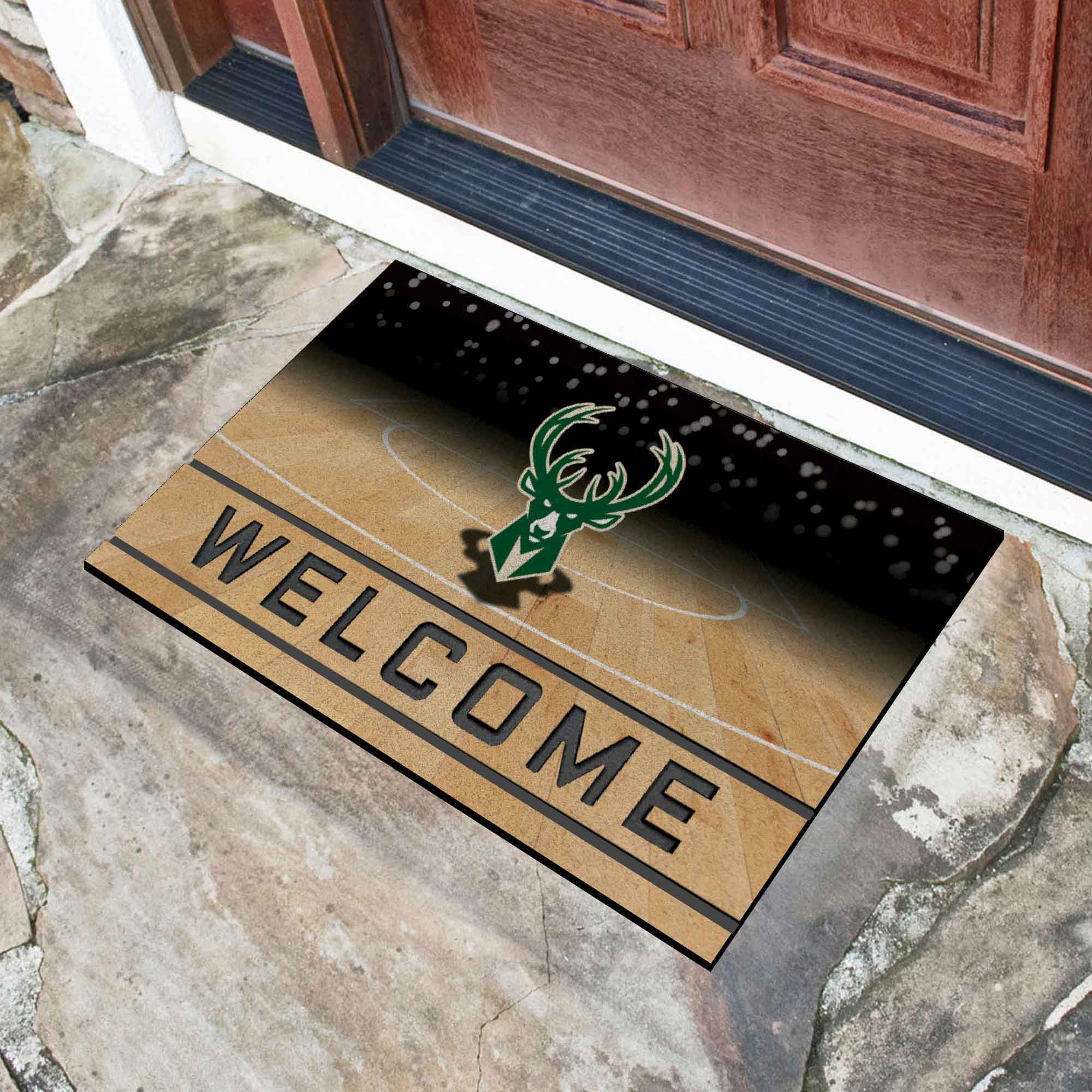 Fanmats Milwaukee Bucks Gummi-Türmatte – 18′′ x 30′′