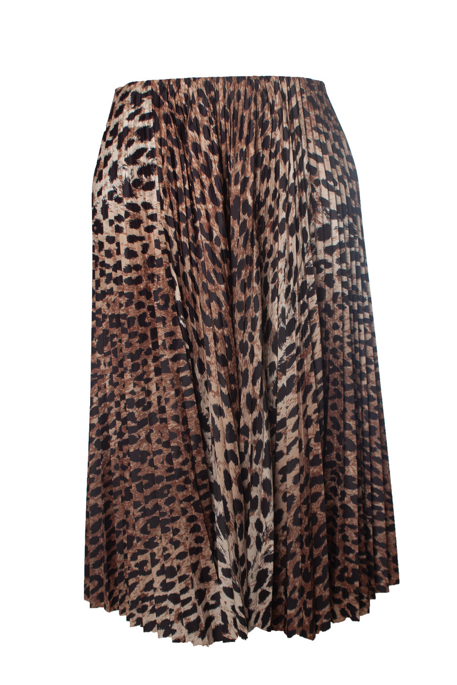 Midirock aus Seide mit Leopardenprint