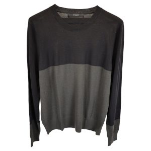 Givenchy Two-Toned Crewneck Pullover in schwarz und grau Wolle 7833147080764