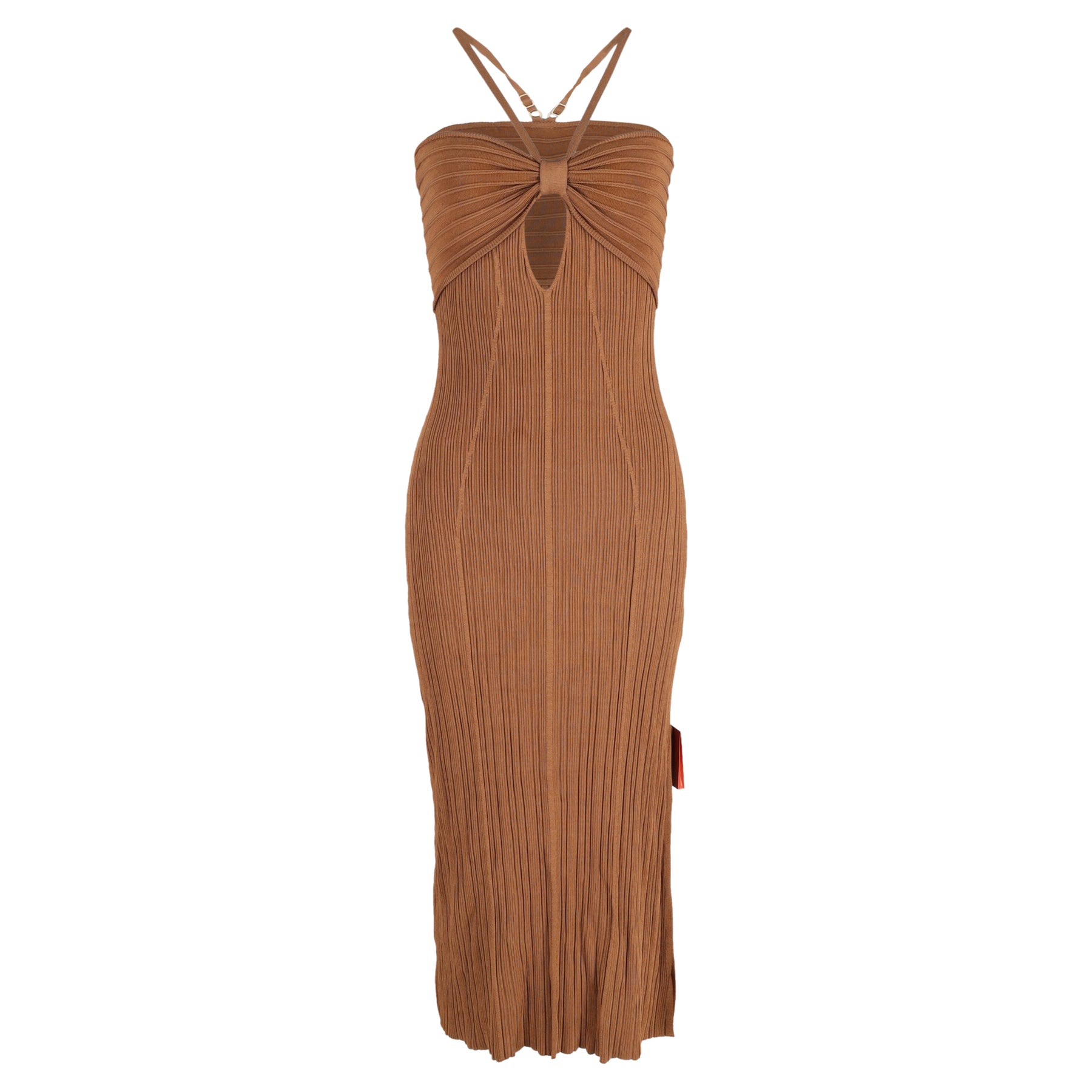 Cult Gaia Elfreda Kleid aus brauner Baumwolle