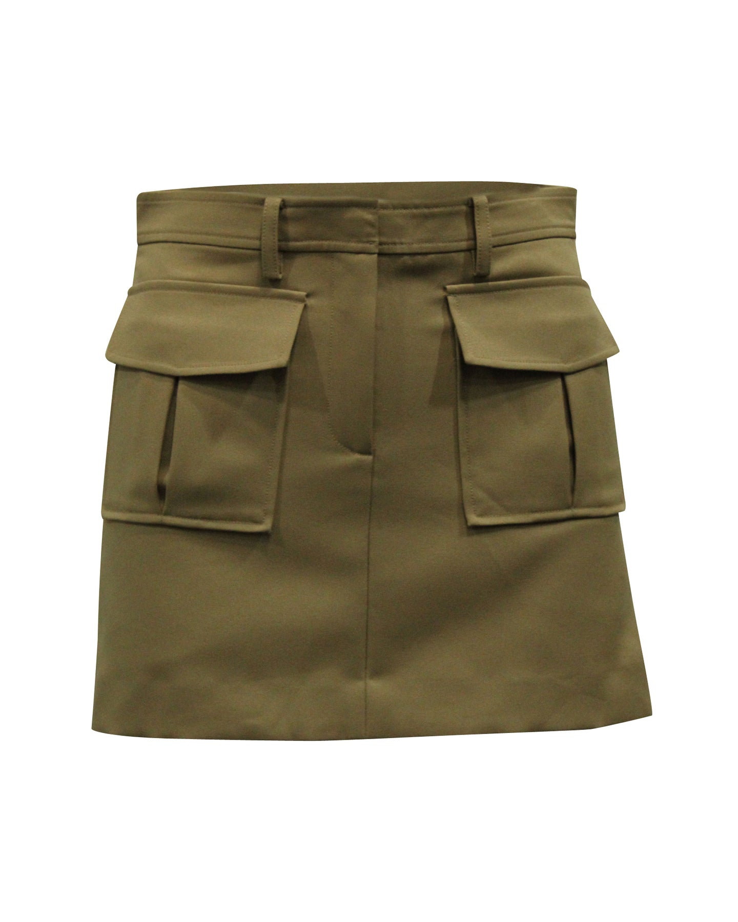 Theory Minirock aus beigefarbenem Polyester