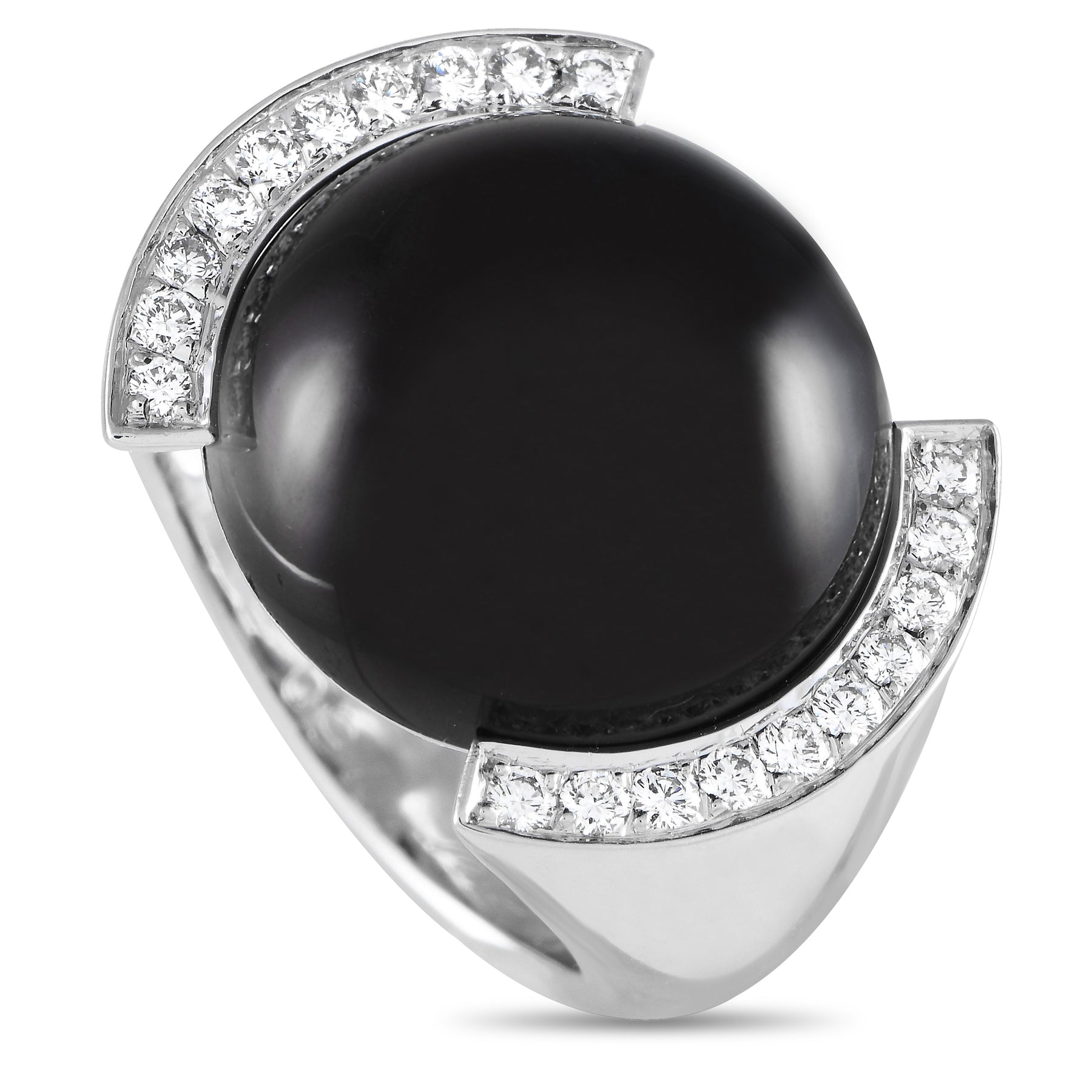 Cartier 18K Weißgold Diamant und Rauchquarz Ring CA04 -051424