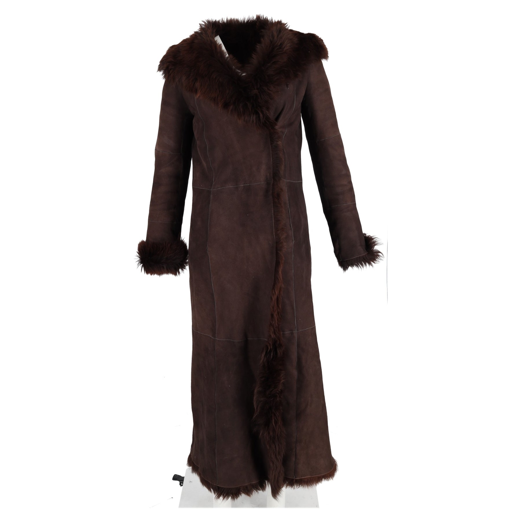 Joseph lang Shearling Mantel in braunem Pelz