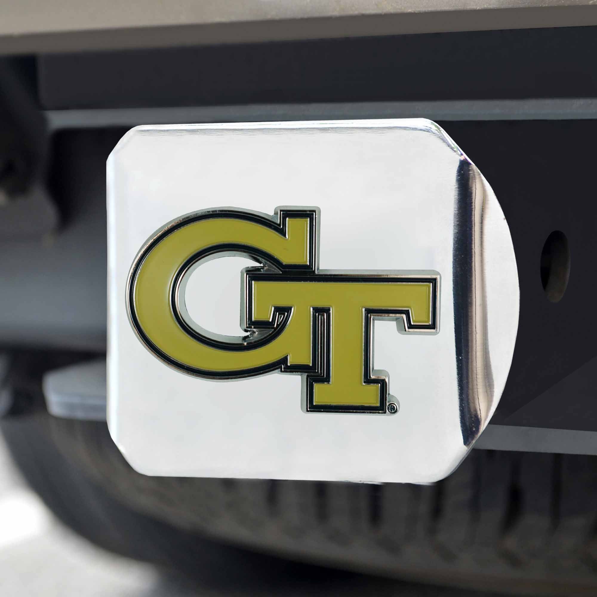 Fanmats Georgia Tech Gelbe Jacken-Hitch-Abdeckung – 3D Farbe Emblem