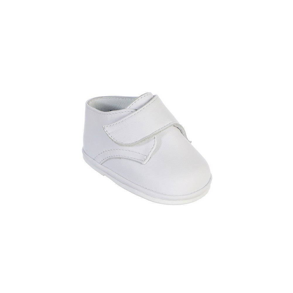 Jungen weiße Haken und Schleife Leder Taufschuhe 1 Baby-5 Kleinkind