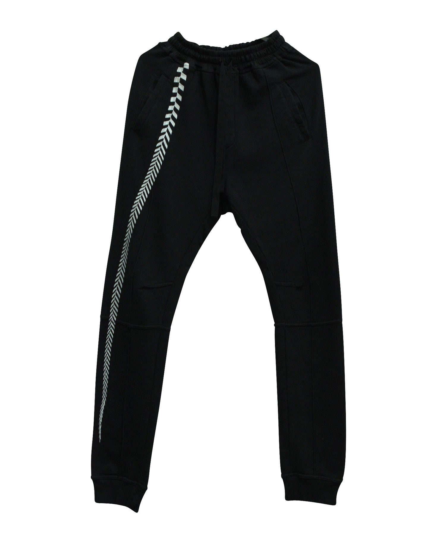 Haider Ackermann Bestickte Lounge Hose aus schwarzer Baumwolle