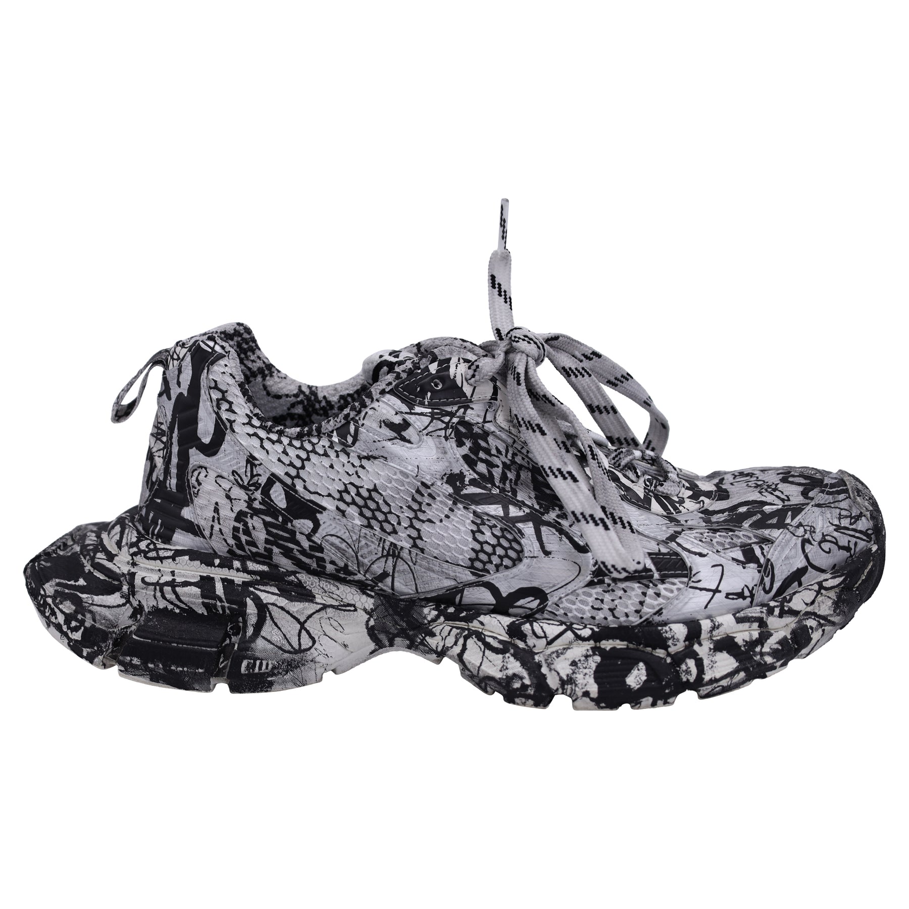 Balenciaga 3XL Extreme Graffiti Low-Top Sneaker aus mehrfarbigem Polyurethan