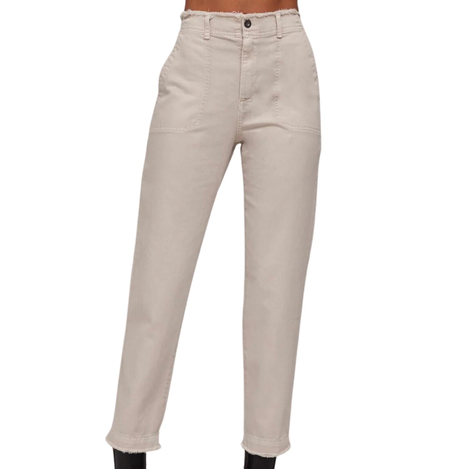 Damen Dakota Frayed Knöchel Hose in kühlen Sand