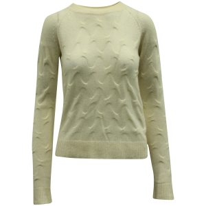 Theory Tucked Crewneck Pullover in Creme Kaschmir 7833147179068