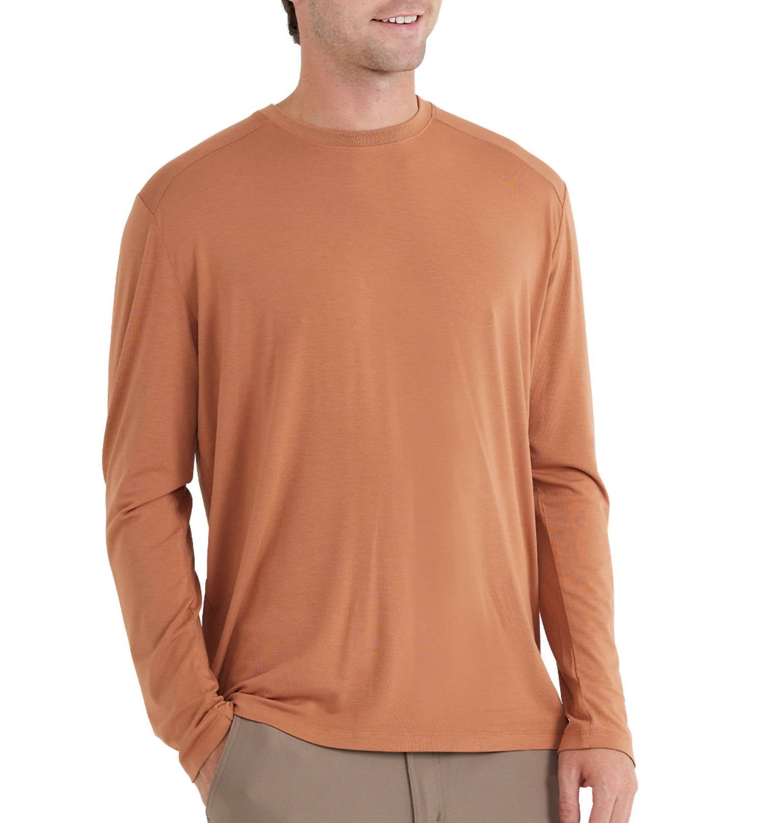 Bamboo Midweight Langarm Top in Wüstensonne