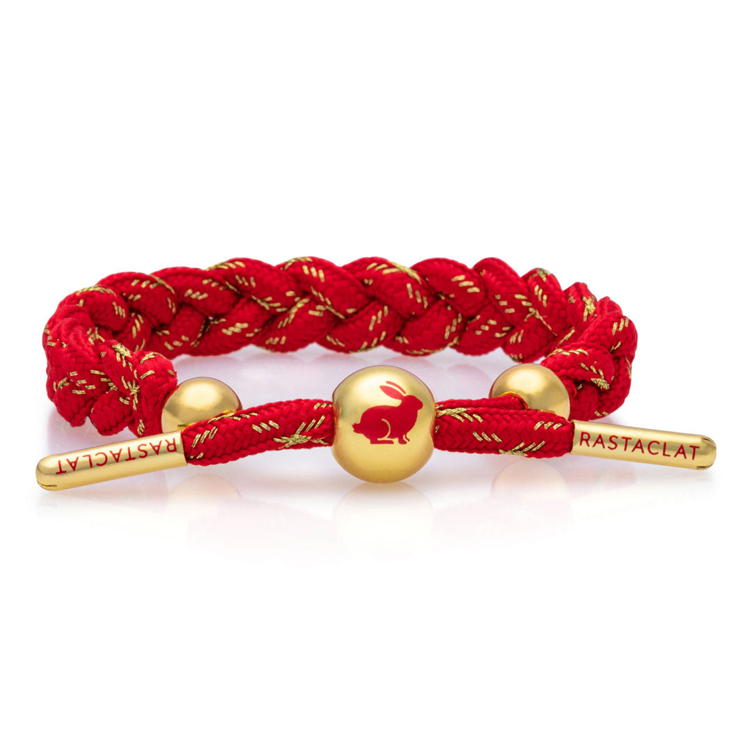 Rastaclat Original Hand geflochten Lunar New Year (Rabbit) verstellbares Armband