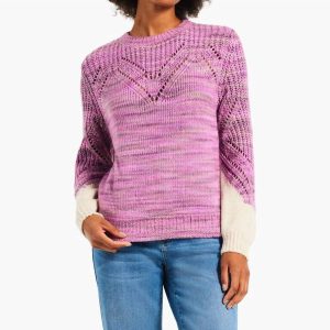 Winter Warmth Pullover in Rosa Mehrfarbig