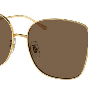 Tory Burch Damen 60mm Shiny Gold Sonnenbrille