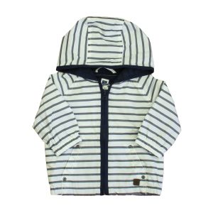 Janie and Jack Jungen weiß , Marine Streifen Jacke 7805824630844