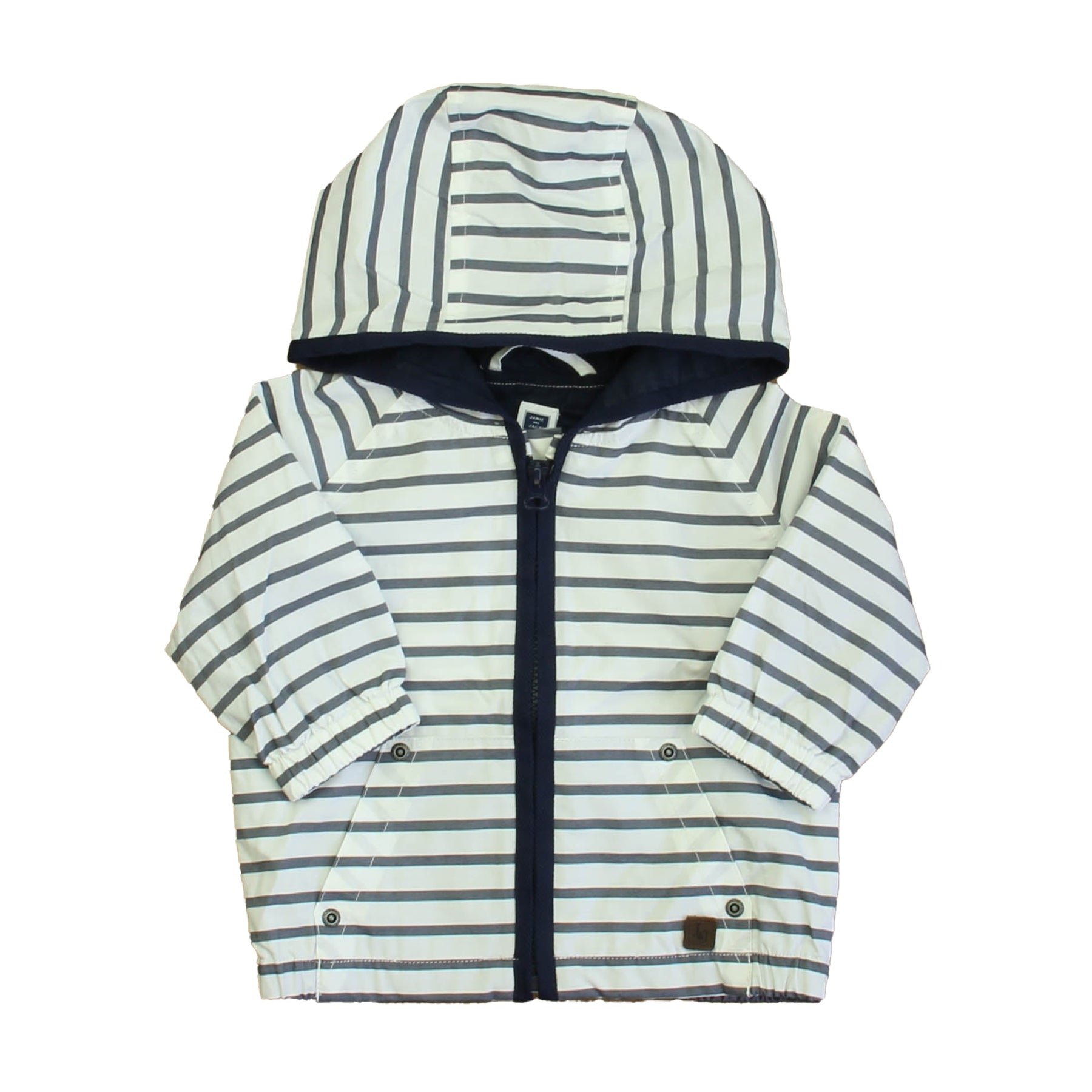 Janie and Jack Jungen Weiß – Dunkelblau Stripe Jacke