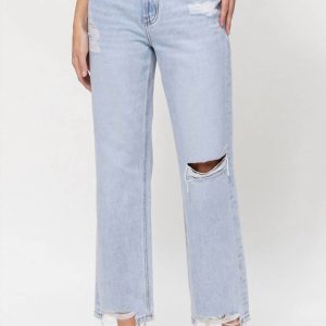 The Kassie 90S Vintage Boyfriend Jeans in gewaschenem Blau
