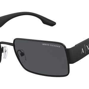 Armani Exchange Herren 57mm Matte schwarze Sonnenbrille